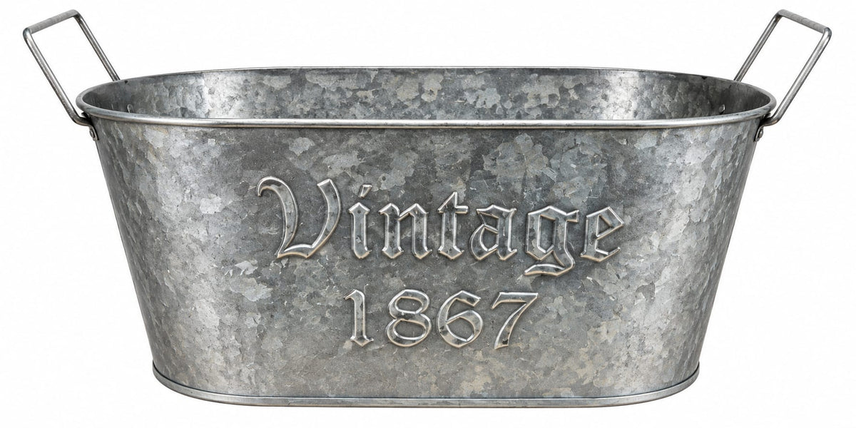 Medium Vintage Metal Gift Tub