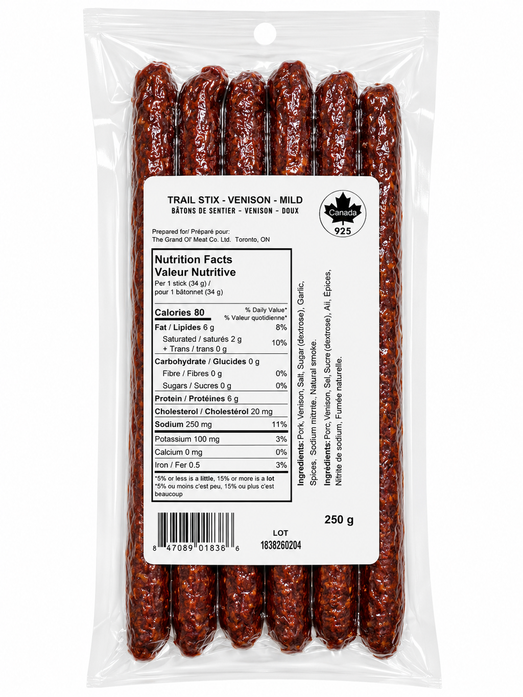 Venison Trail Stix Mild