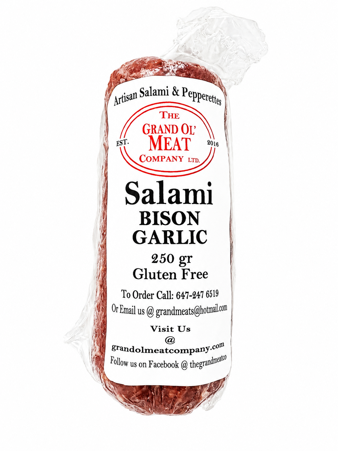 Bison Garlic Salami